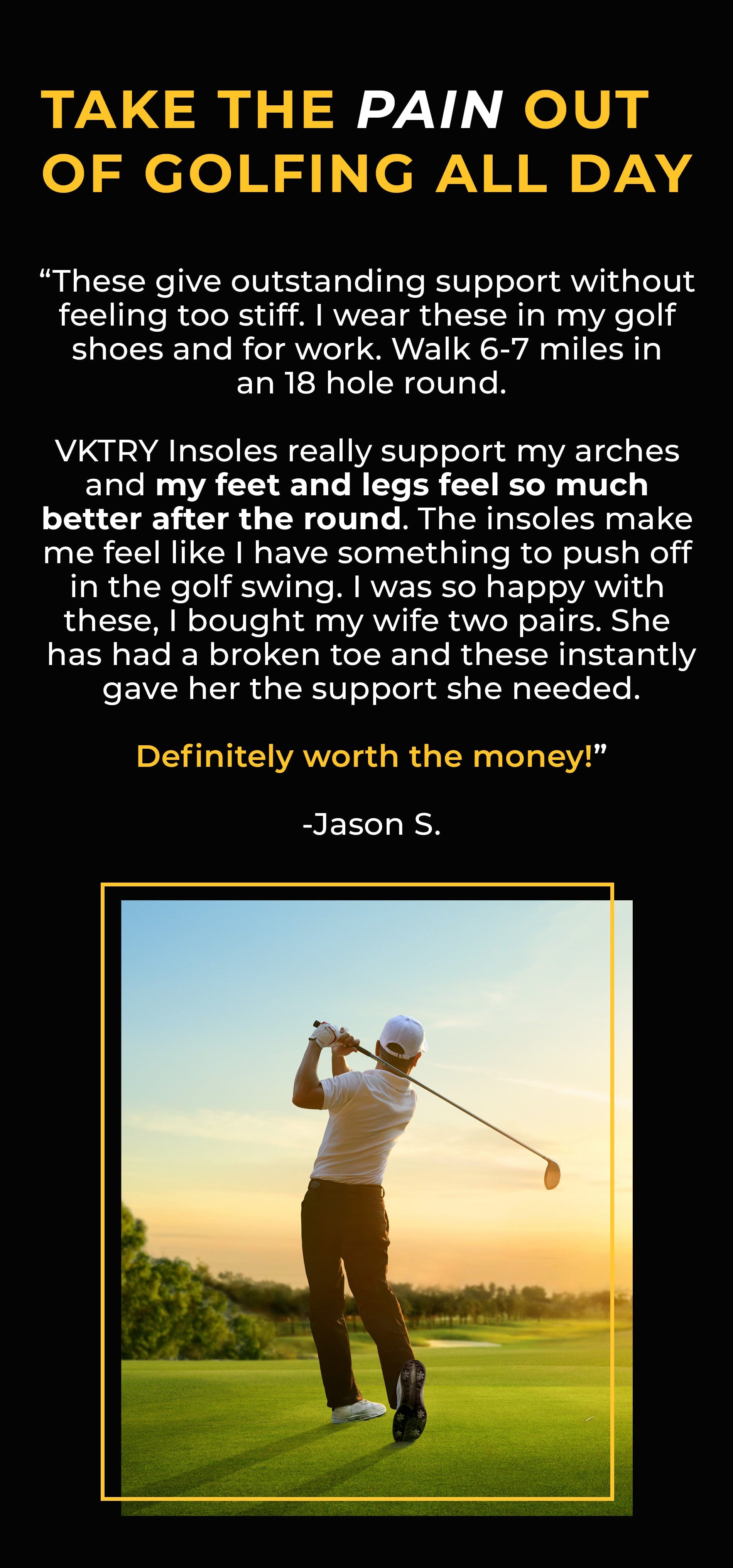 Carbon Fiber Performance Orthotic Insoles for Golf – VKTRY